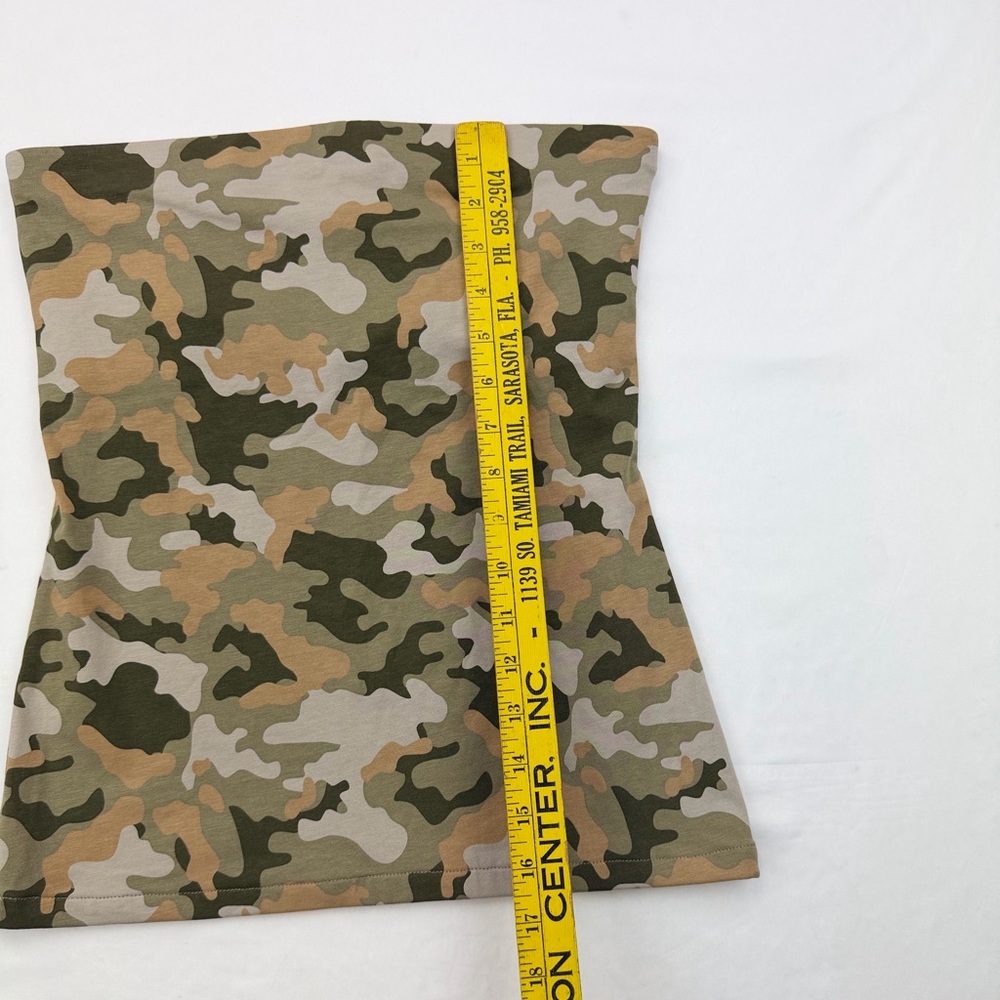 Y2K No Boundaries Camo Tube Top 100% Cotton Shelf Bra Strapless Size S/M - Picture 4 of 15